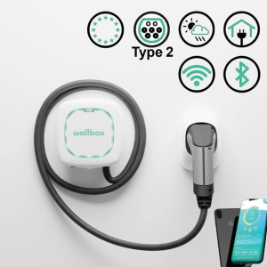 Зарядна станція Wallbox Pulsar Plus Type 2 22 кВт, біла